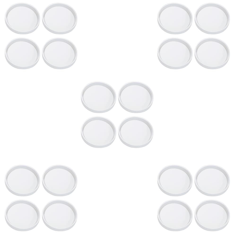 20 stuks grote ronde siliconen mal voor onderzetters, diameter 10 cm, mallen voor het gieten met hars en cement
