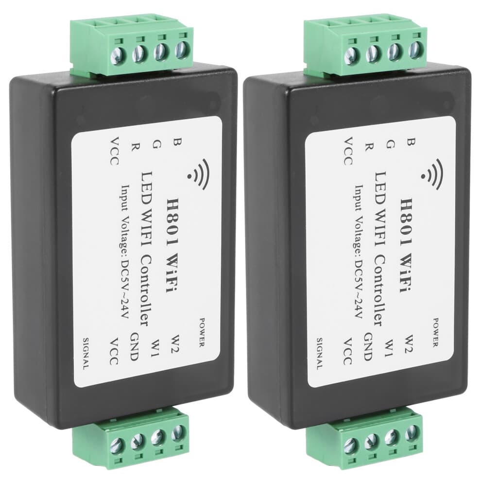 2X H801 RGBW LED WIFI-controller LED RGB-controller DC5-24V-ingang voor 5050 2835 3528 SMD-lichtlint