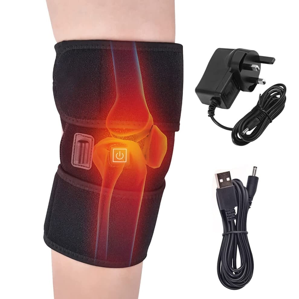 Verwarmde Kniekussen, 3 Verwarmingsmodi Knie Warmer Wrap voor verlichting van gewrichtspijn