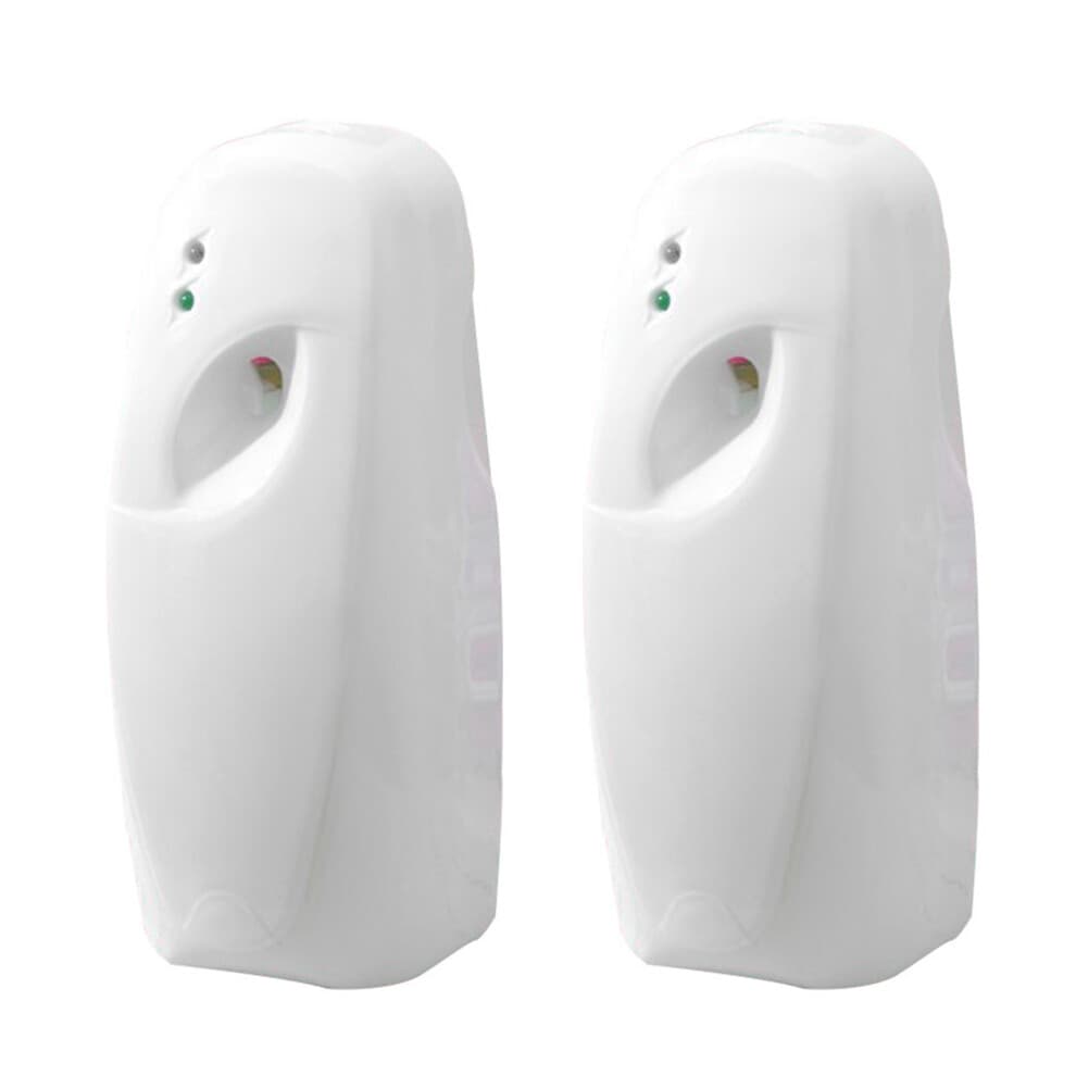 2X Automatische Parfum Dispenser Luchtverfrisser Aerosol Geur voor 14cm Hoogte Blik (Niet Inbegrepen)