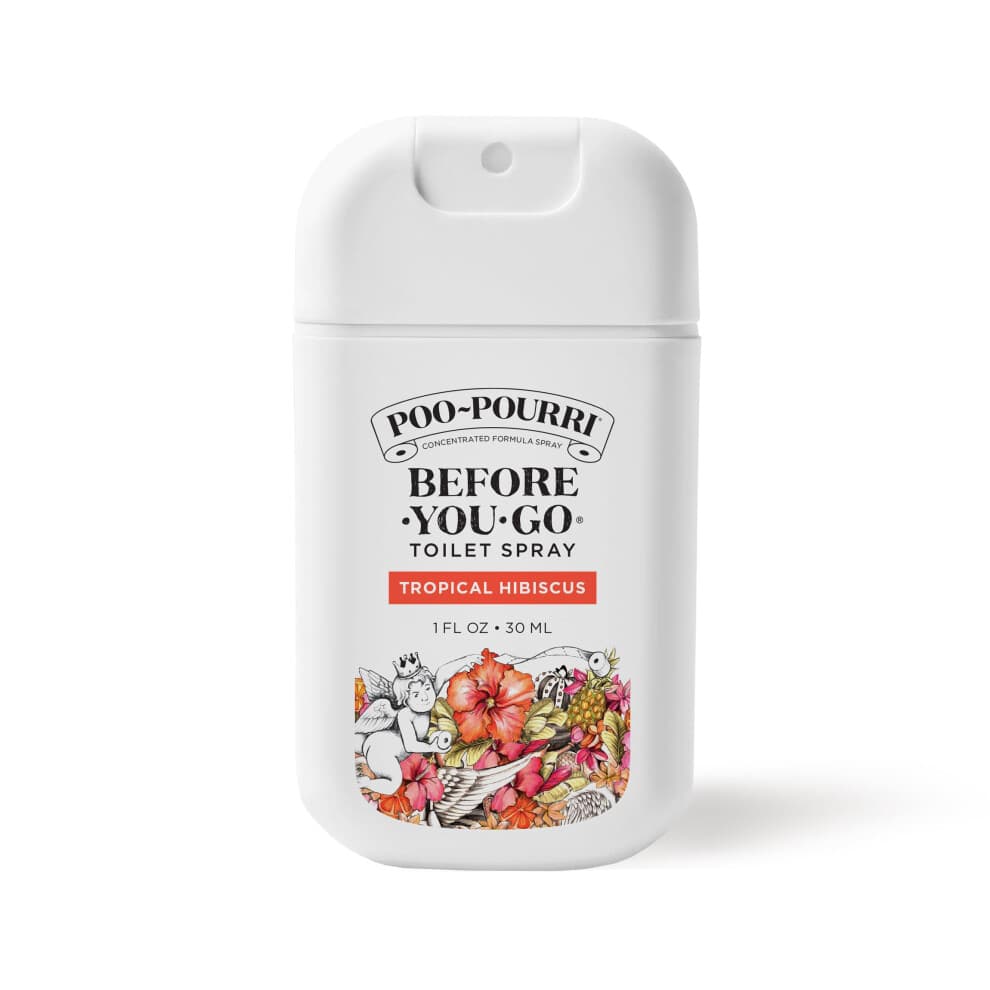 PooPourri BeforeYouGo Toilet Spray Tropical Hibiscus 1 Fl Oz Zakformaat Reisformaat Hibiscus Abrikoos en Citrus