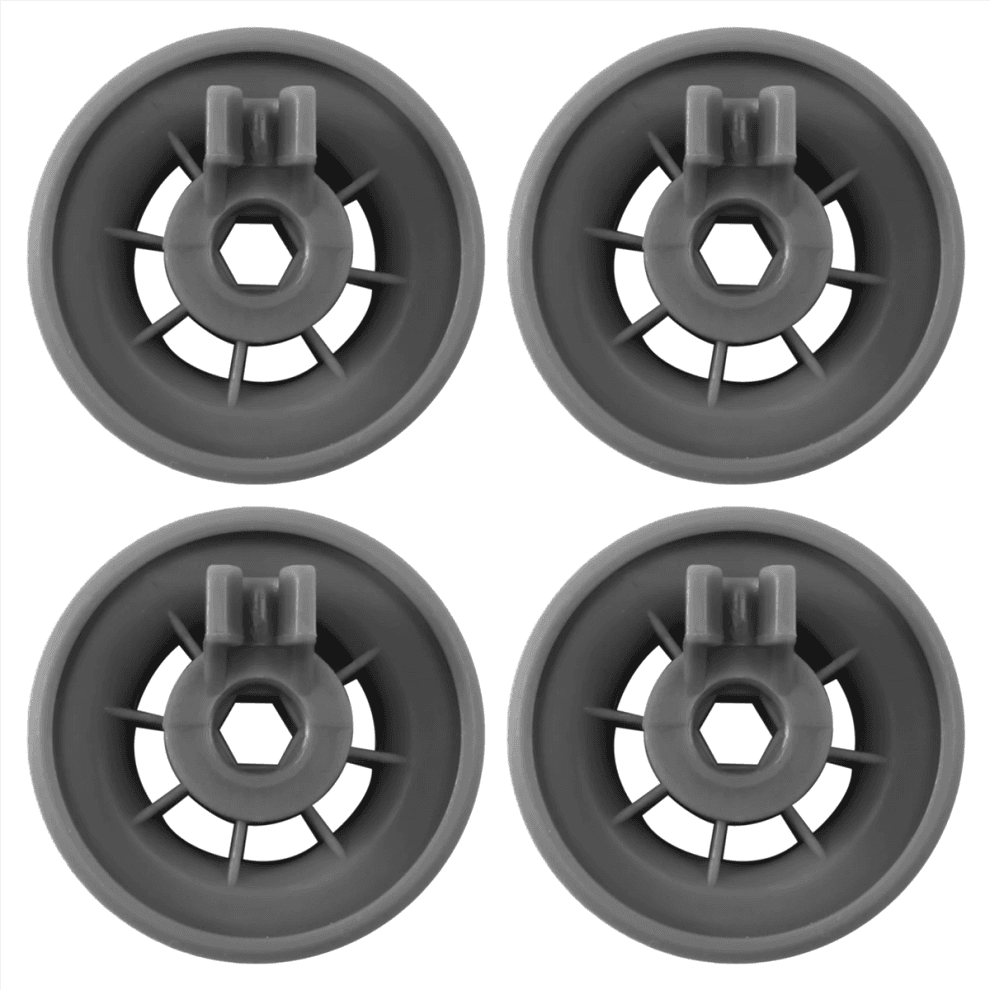 4 x Vaatwasser Ondermand Rail Wielen voor Grijs 165314