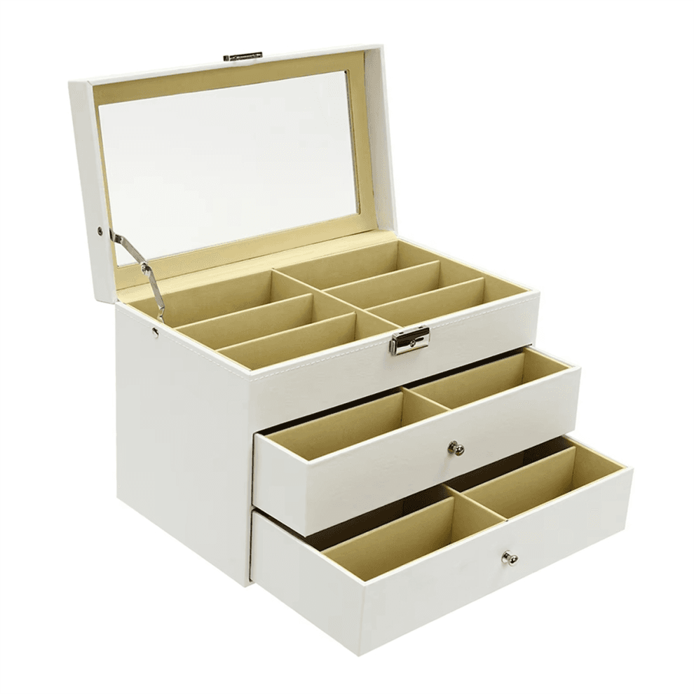 3-Laags Zonnebril Organizer Collector - 18Slots Brillen Zonnebrillen Opbergdoos Vitrinekast
