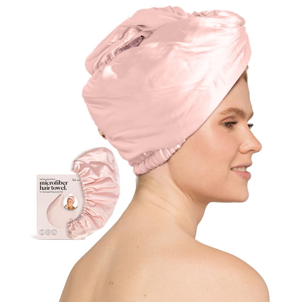 Kitsch satijnen microvezel haarhanddoek voor vrouwen - snel drogend
