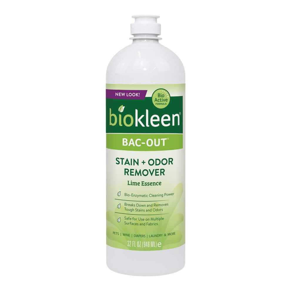 Biokleen Bac Out Vlekverwijderaar voor Kleding - Natuurlijke Enzymen, voor Tapijt, Luiers, Wijn, 32 oz - Verpakking Kan Variëren