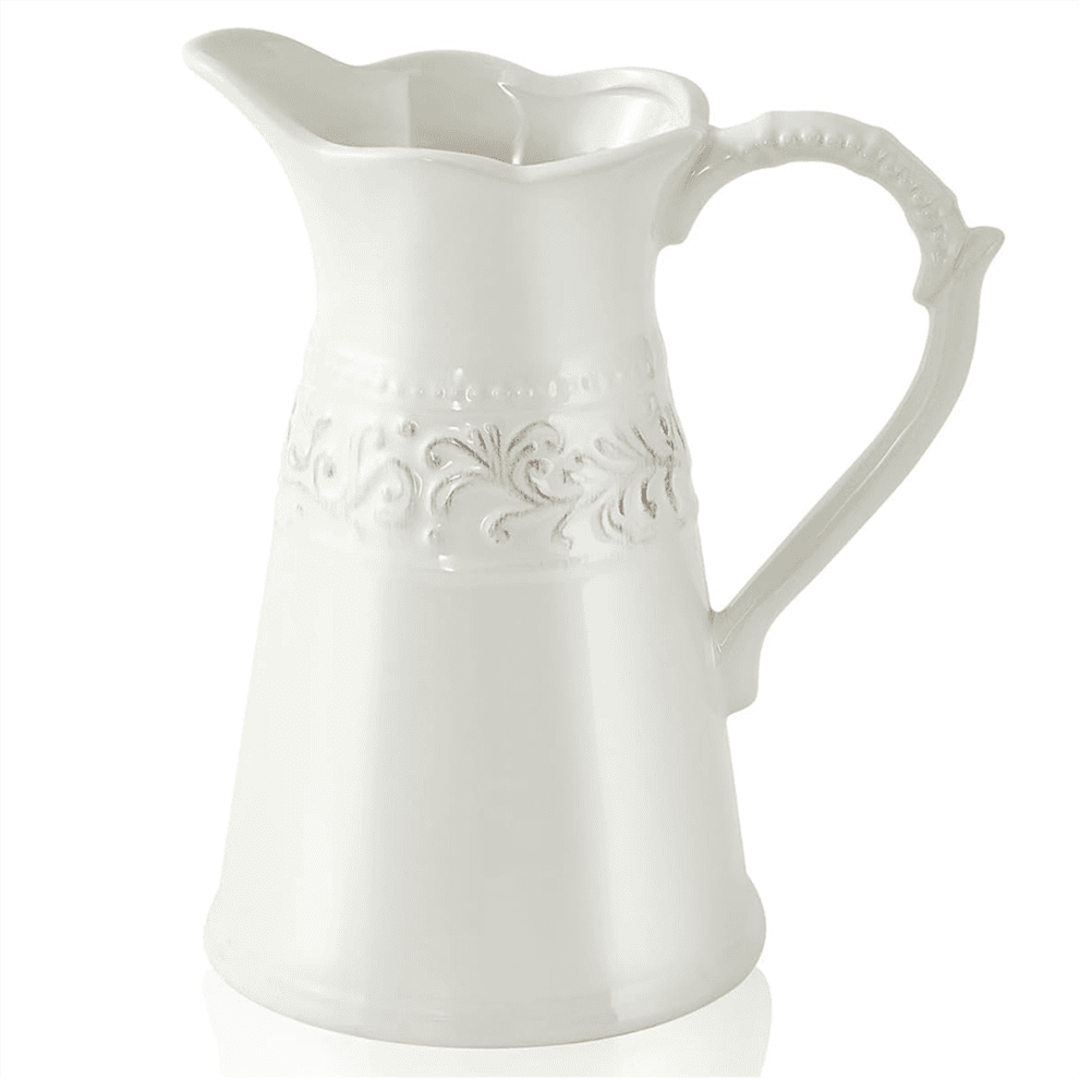Witte keramische kanvaas, 8,5 inch voor huisdecoratie