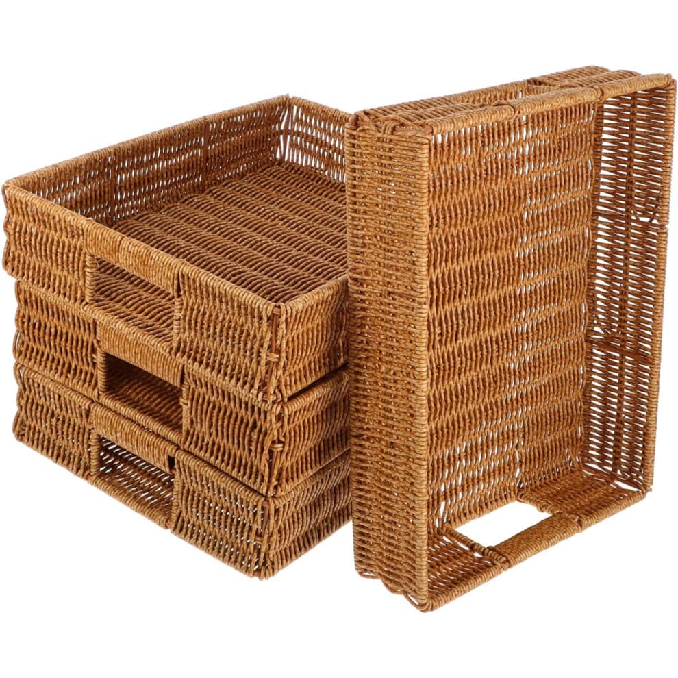 Handgevlochten serveerschaal van rotan, ronde manden voor brood en fruit, elegante opbergmanden voor thuisdecoratie