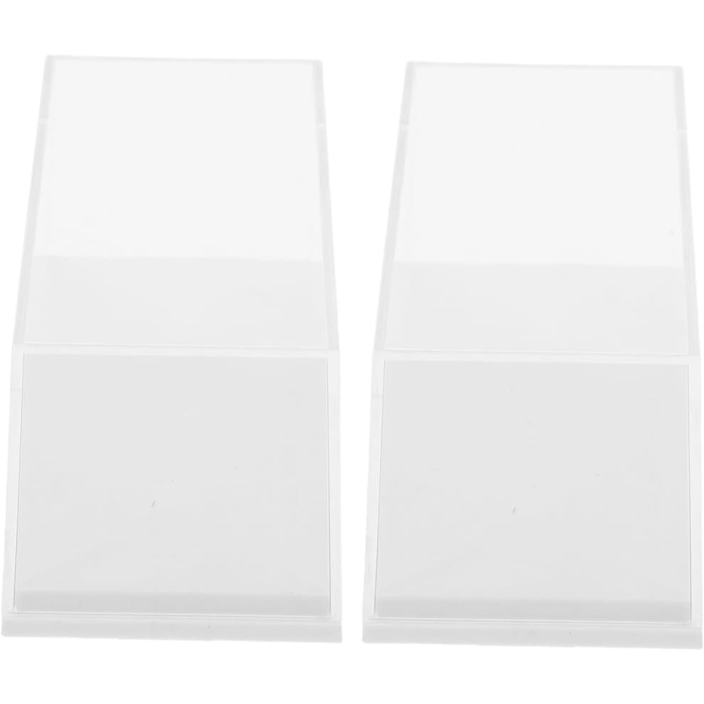 Modelauto vitrine met acryl beschermdoos 2 stuks dozen met deksels kleine stofdichte vitrine