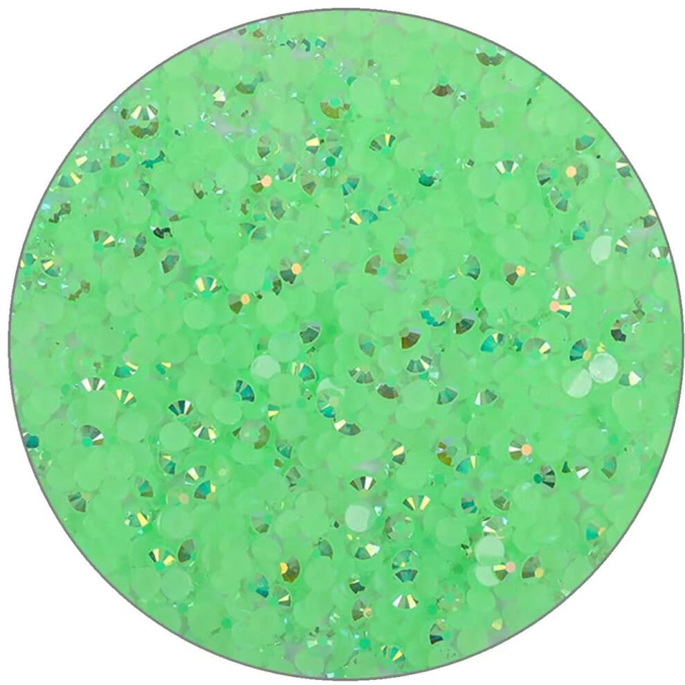 3000 Pieces SS12 3mm Flatback Rhinestones Clear Glasses Round Gems AB Crystals for Nail Art DIY Crafts Clothes Glitter Stones (Green)