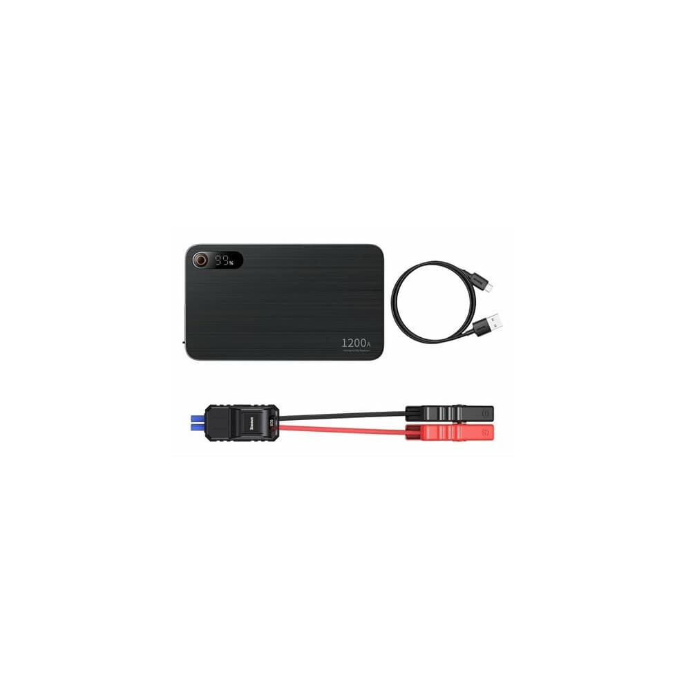Startkabel met startklem 1 200 A, 12 000 mAh - Baseus (C00245700111-00) - Zwart
