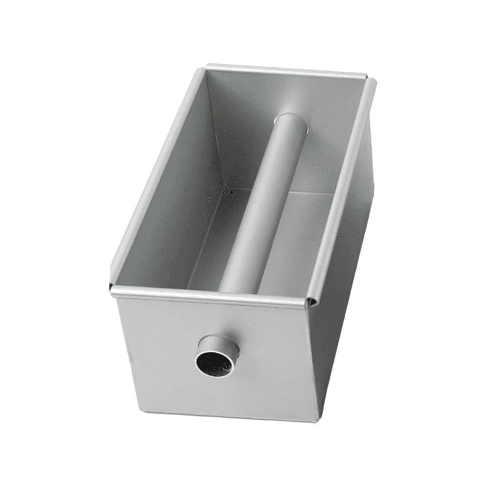Lange cakevorm met antiaanbaklaag, vloeiende hartvorm, vierkant brood van aluminiumlegering met middenbuisgereedschap