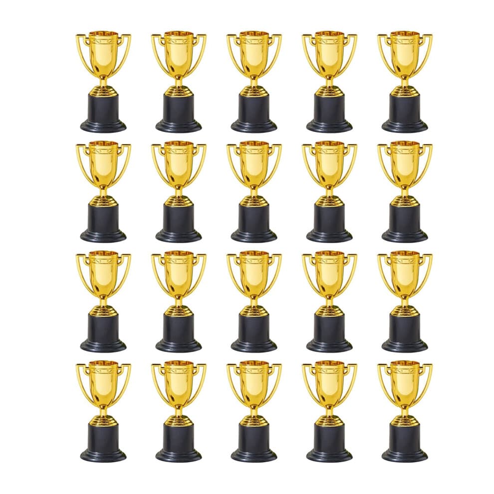 20 stuks mini plastic gouden bekers trofeeën voor kinderen vroeg leren speelgoed prijzen kinderen vakantie trofee beloning