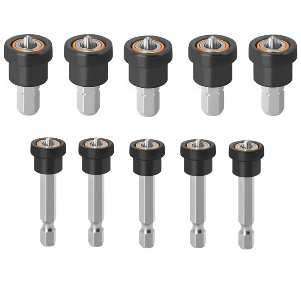 10 stuks magnetische gipsplaatschroefbits voor gipsplaat, zeskantschachtpositioneringsbit, eenvoudige installatie, booraccessoire