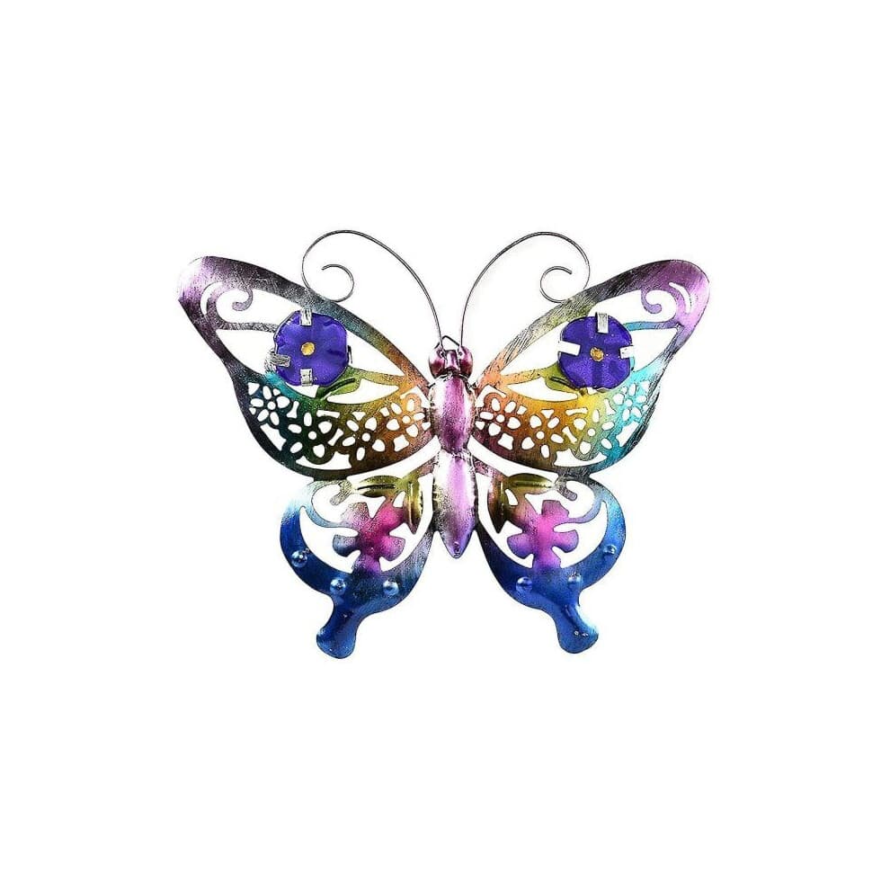 Metalen vlinder - 3D metalen wanddecoratie met vlinders, Muursticker met vlinder