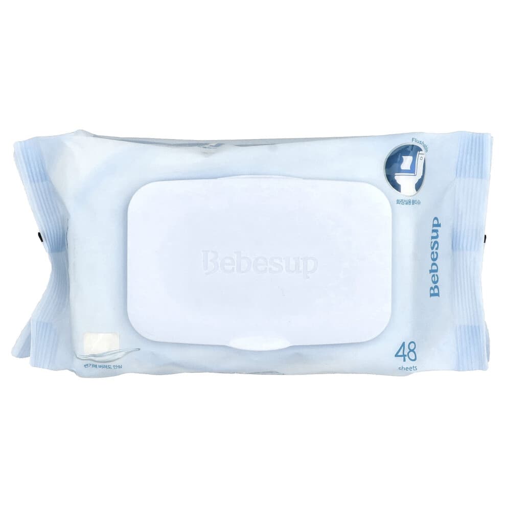 Bebesup, Bidet Tissue, Wet Wipes Voor Baby, 48 Sheets