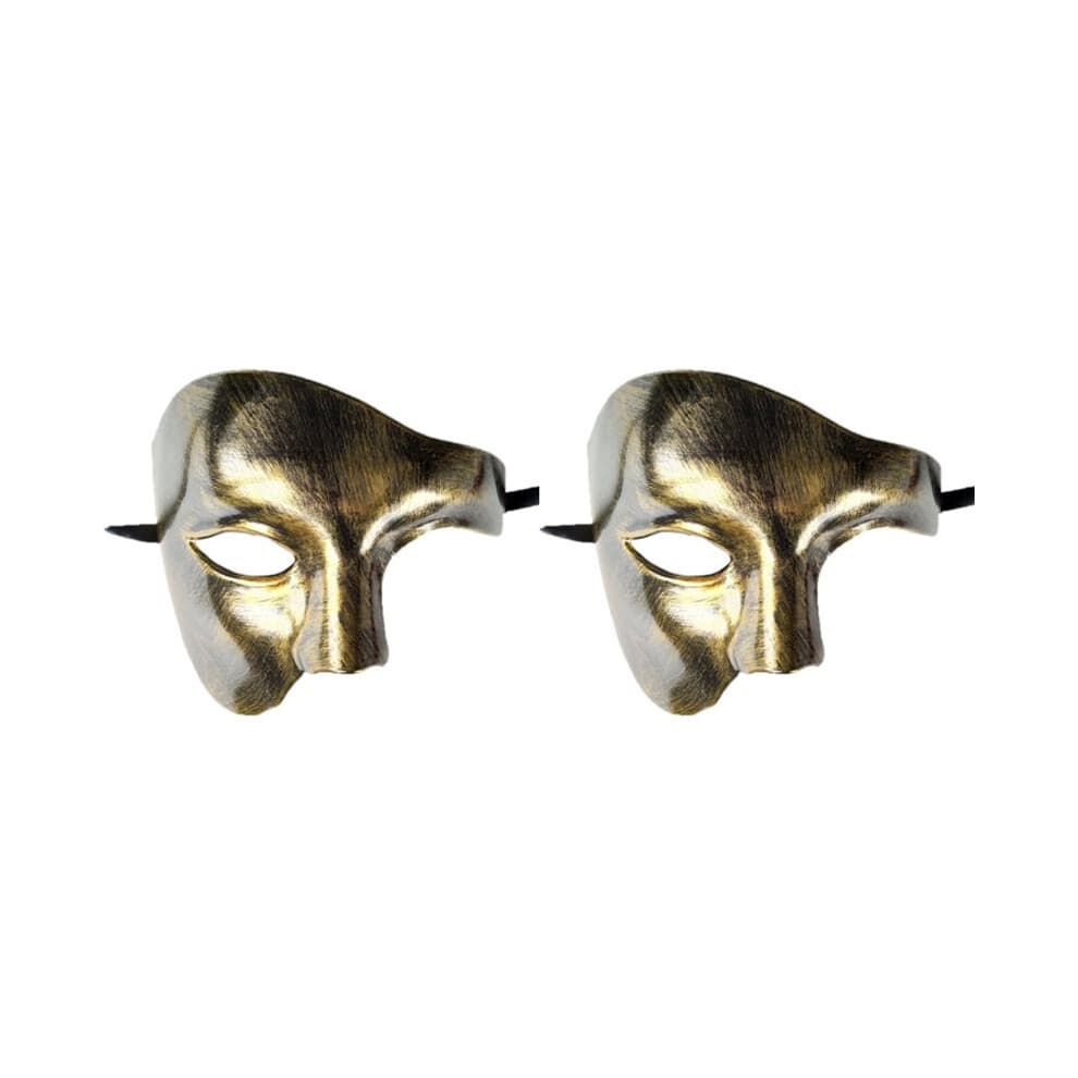 2X Carnaval Half Gezicht Phantom Masker Antiek Phantom of de Opera  Party Nachtclub Club Masker