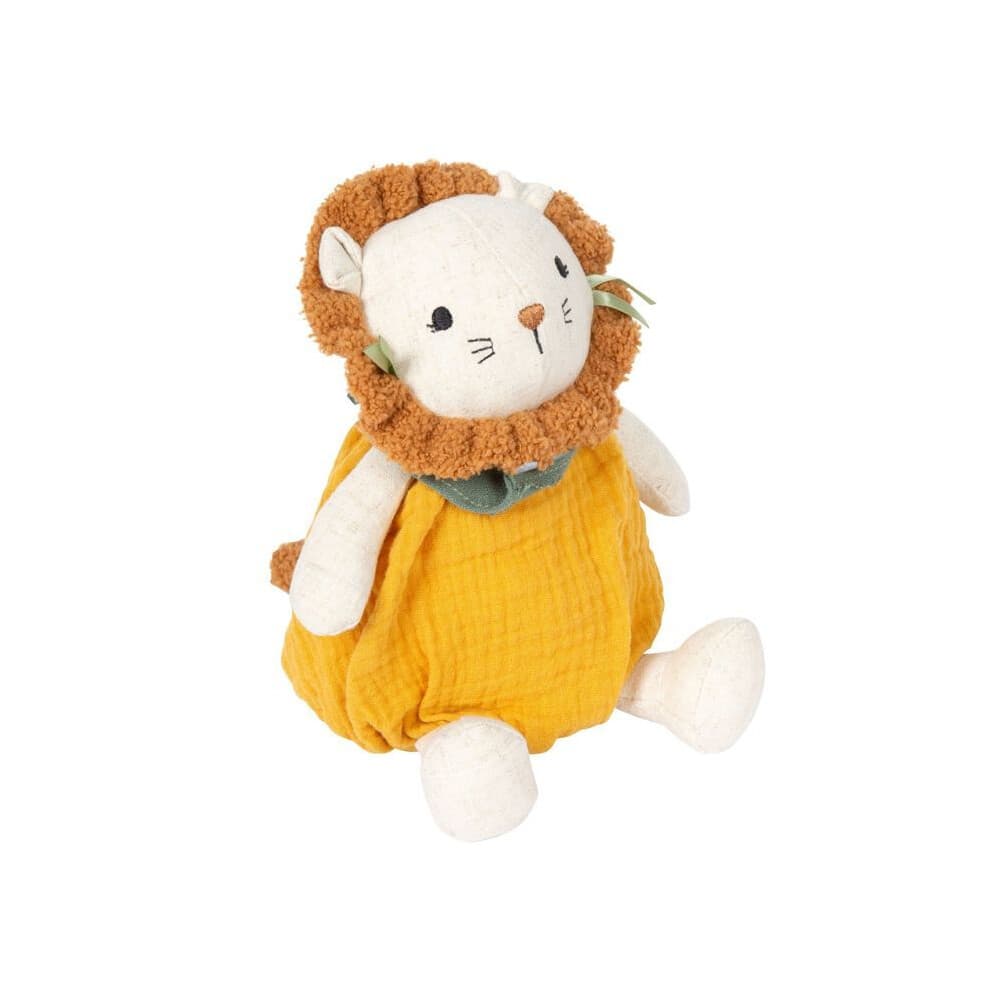 Small Foot Pluche Kleine Leeuw - Doudou leeuw van stof voor baby's 12 maanden+ (17 x 9,5 x 22 cm)