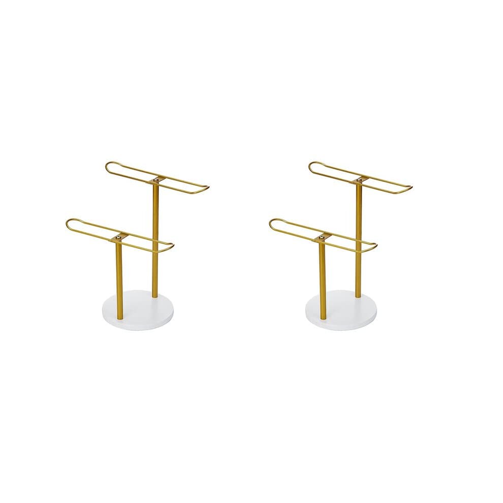 2X 2-Laags Hoofdbandhouder Organisator, Haarhoepel Displaystandaard Hoofdband Organisator Opslag Haartouwen Accessoires Armbanden