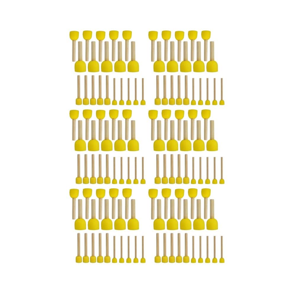 120 STKS Ronde Sponzen Penselenset Kindertekengereedschappen - Sponsschilderset DIY-Schildergereedschappen in 4 Maten voor Kinderen