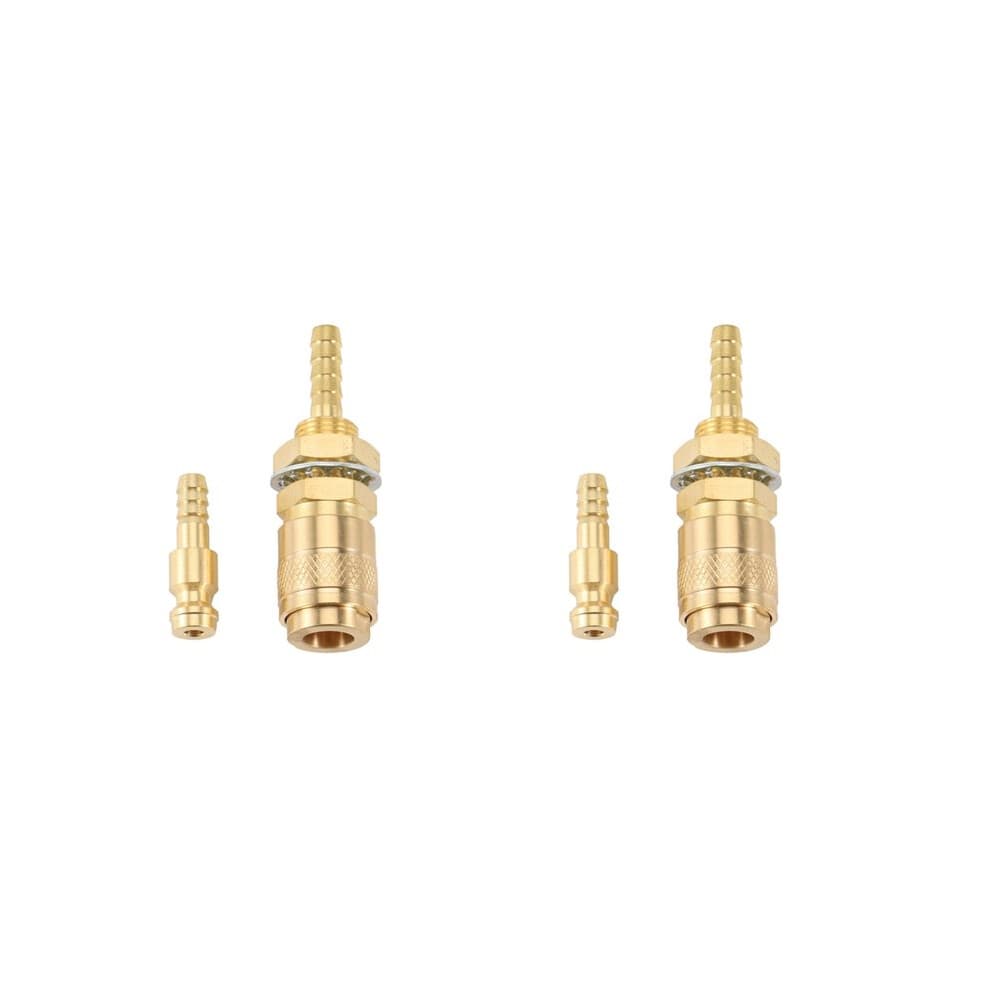 2X Watergekoelde Gasadapter met Snelkoppeling voor TIG-Lasbrander of MIG-Lasbranderplug M6 Geel