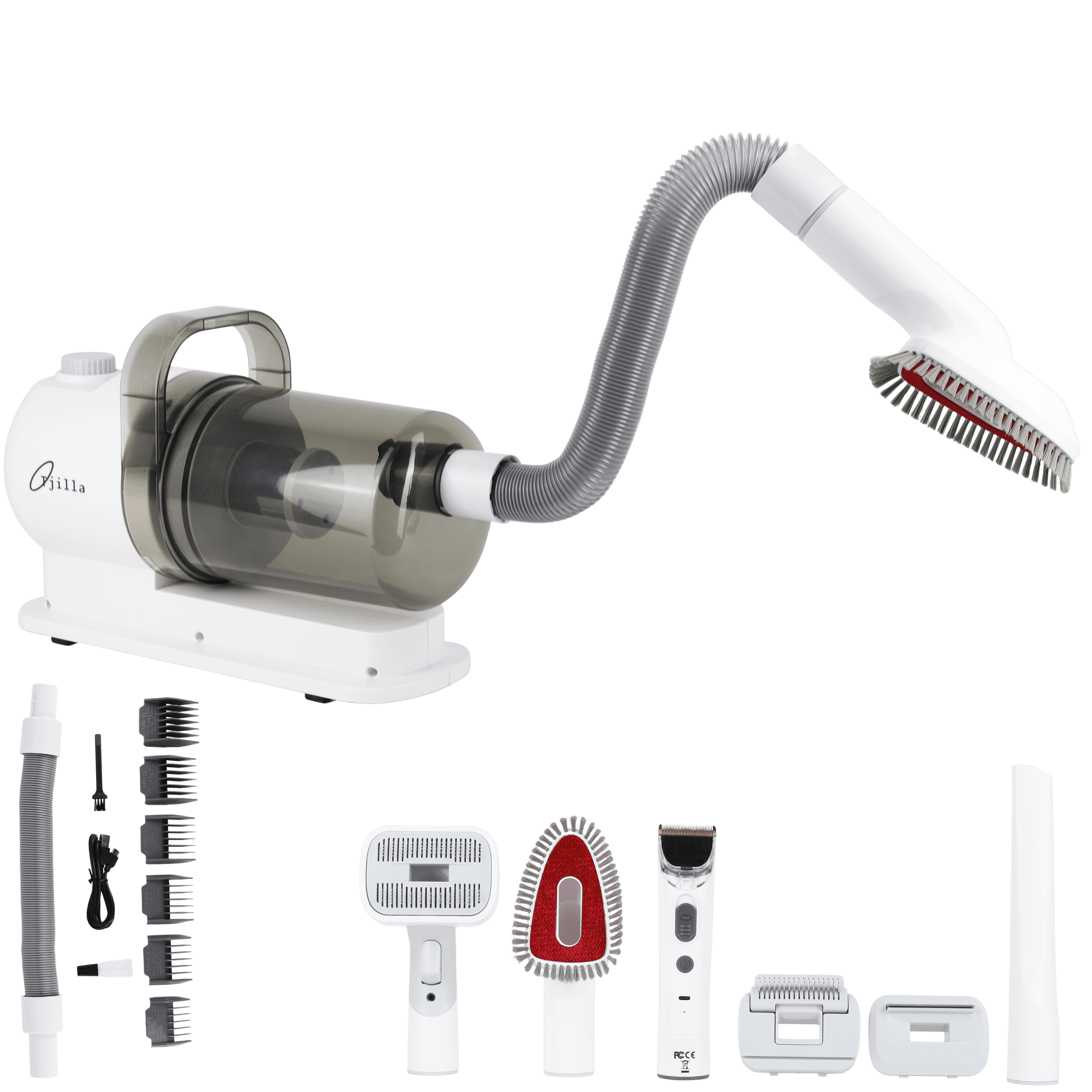 Tjilla D150 Tierhaarstaubsauger mit Schermaschine