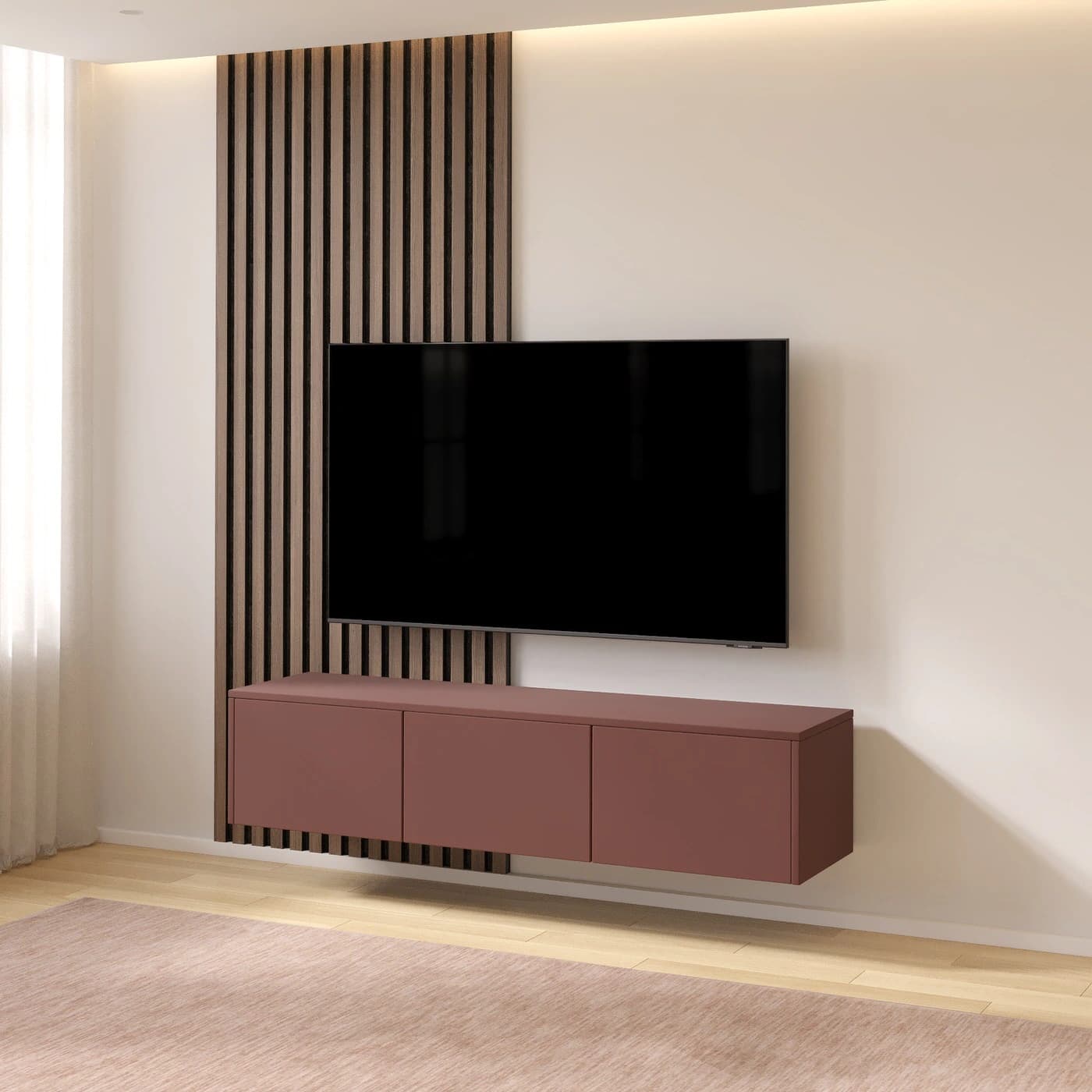 Artego Design Hugo 153 cm TV Wandmeubel Pastell Oxydrood