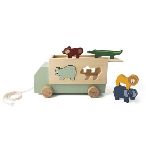Trixie Houten dierentruck, vormendoos en trekspeeltje