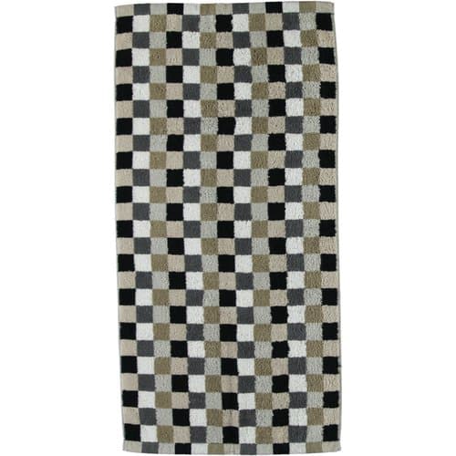 Cawö Cawo Lifestyle Karo Handdoek7047 Kiezelsteen-37 50x100
