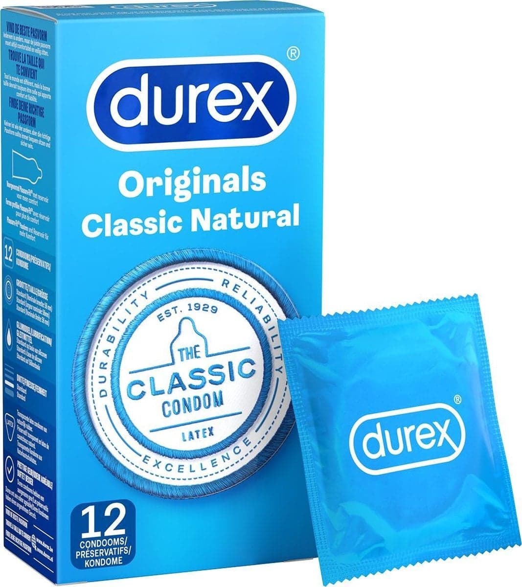 Durex Classic Natural Condooms 12 stuks (4x3)