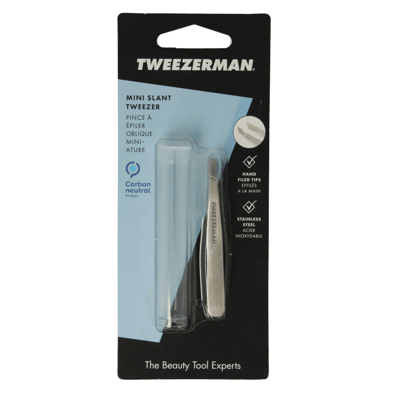 Tweezerman Mini slant tweezer klassiek stainless steel 1 Stuks