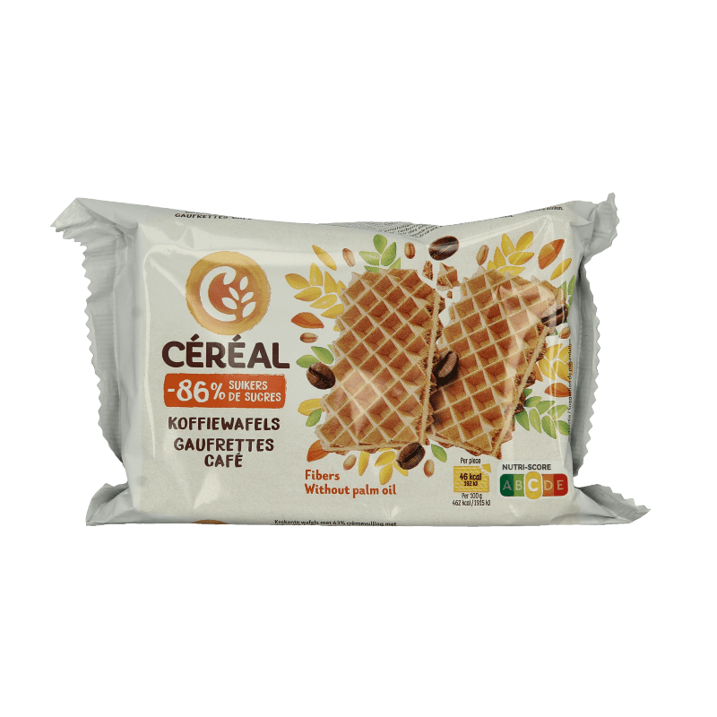 Cereal Koffiewafels minder suiker maltitol 90 Gram