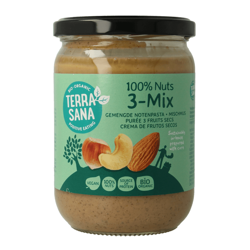 TerraSana 3 mix notenpasta zonder pinda bio 500 Gram