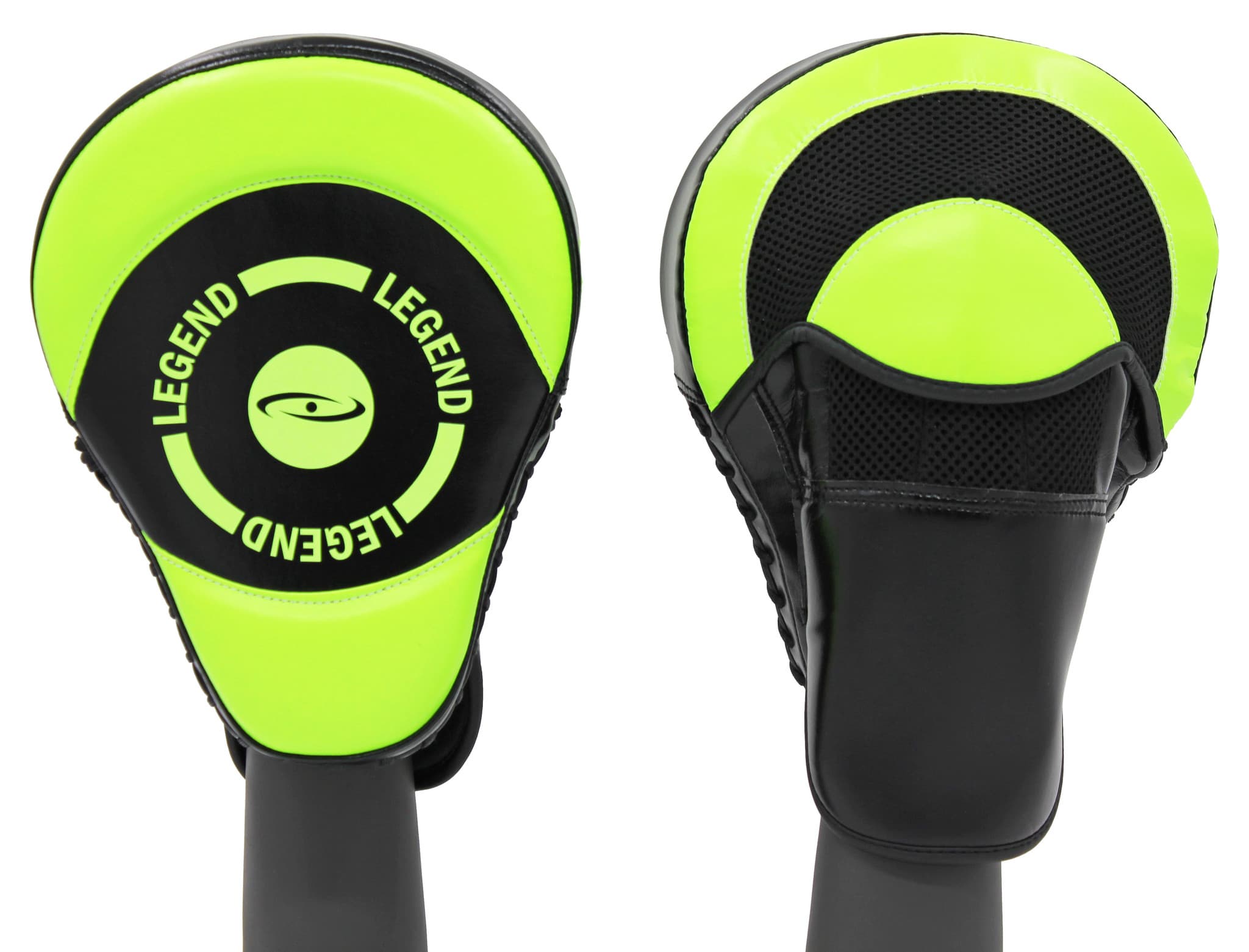 Legend Sports Pro Handling Stootkussens Zwart/Neon Leer - Hoogste kwaliteit - Gemaakt van runderleder - Ultra soepel legend fiber