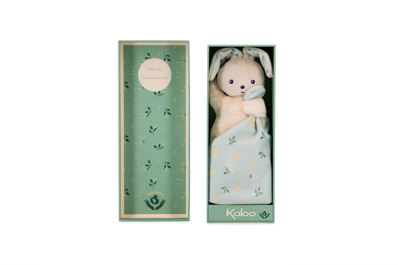 Kaloo - Carre Douceur - Knuffeldoek konijn bosje citrus