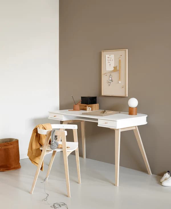 Oliver Furniture - Desk 72,6 cm & armchair set, white/oak