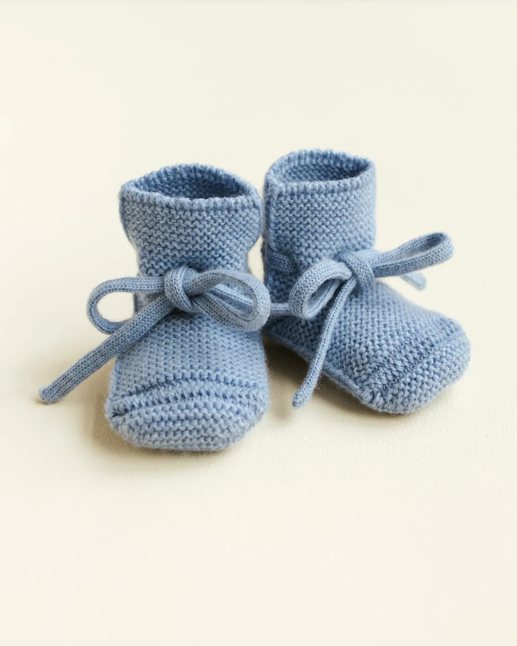 Hvid - Booties – Light blue