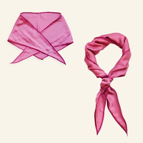 Mable. - Triangle scarf - Rose/Bordeaux