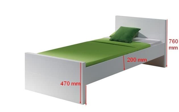 Twijfelaar bed Lara 120x200 cm