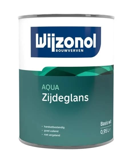 Aqua Zijdeglans | Zijdeglans Lakverf Binnen | 1 LTR | Wit