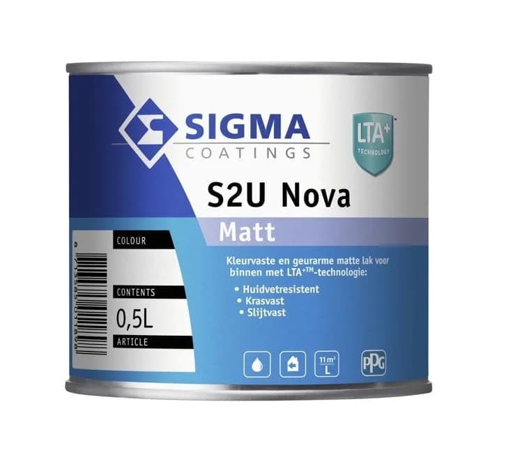 S2U Nova Matt | Matte Lakverf Binnen | 500 ML | Wit