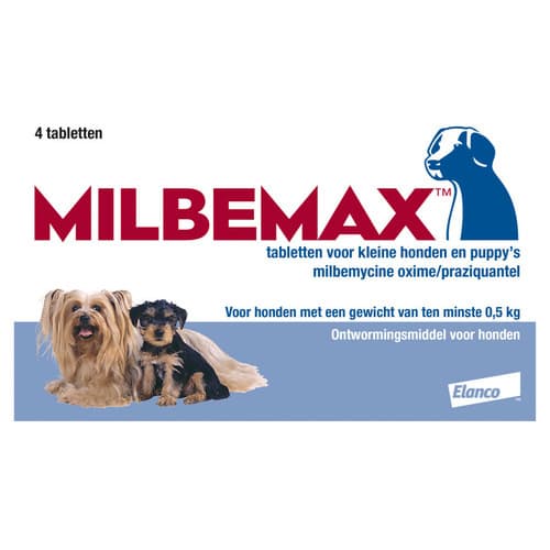 Milbemax Milbemax Pup & Hond 0,5-10kg (4 tab)