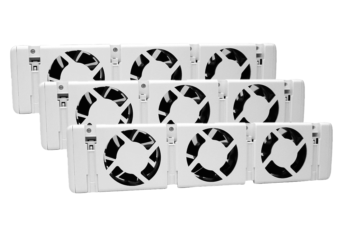 Heizkörper Ventilator - Heizkörperverstärker Tripleset 9 Lüfter