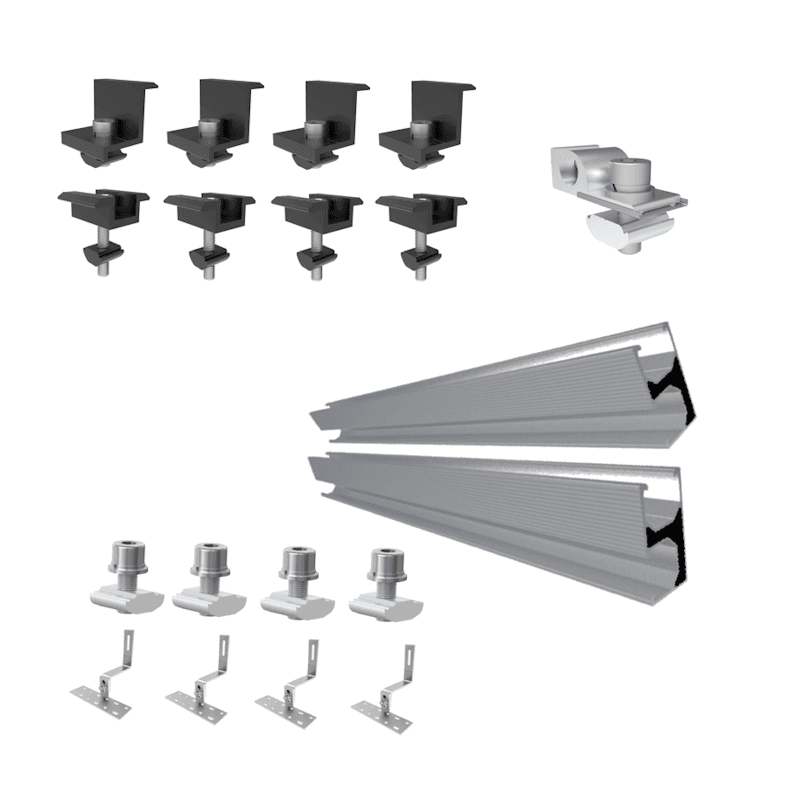 Dachziegel-Befestigungssets Solarmodule Vertikal