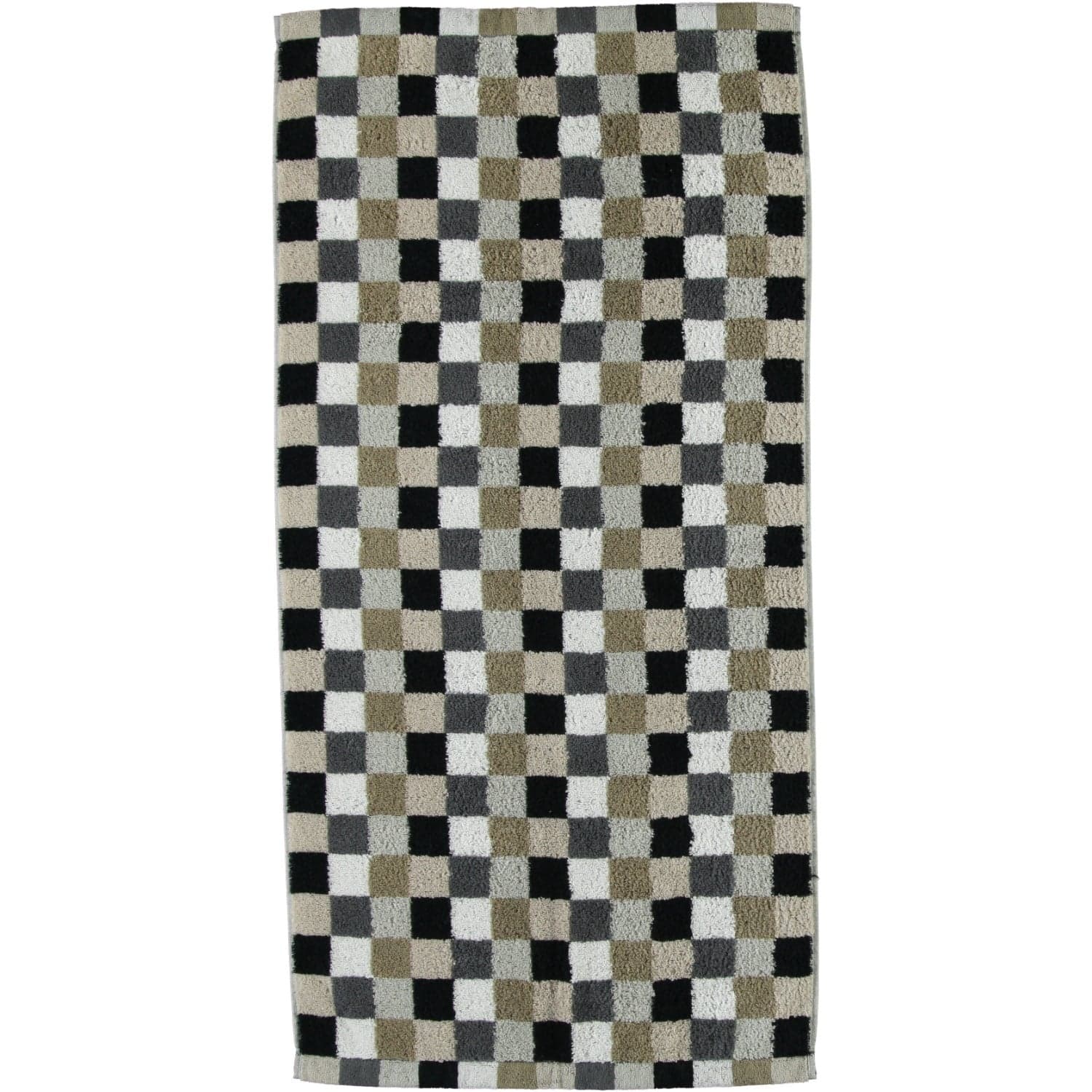 Cawö Cawö Lifestyle Karo Handdoek7047 Kiezelsteen-37 50x100