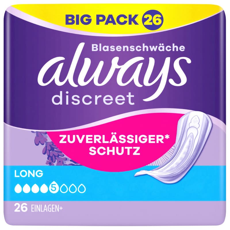 Always Always Discreet Inkontinenz Long Big Pack 20 stuks
