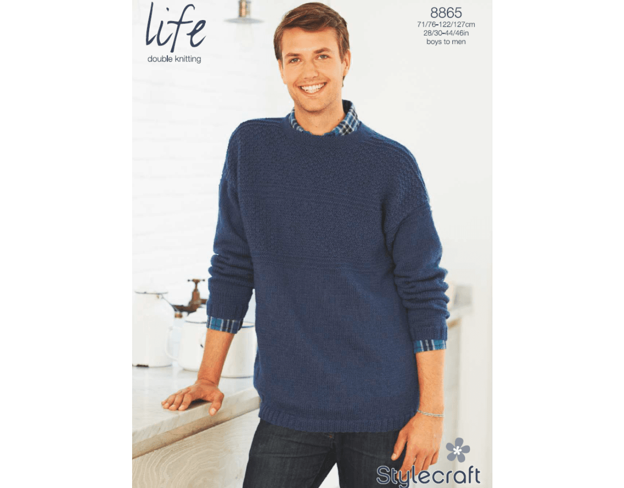 Breipatroon Stylecraft Life DK Boys/Men Sweater 8865