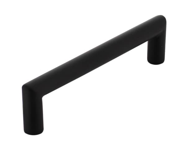 Zwarte meubelgreep 90° Ø13X173mm boormaat 160mm