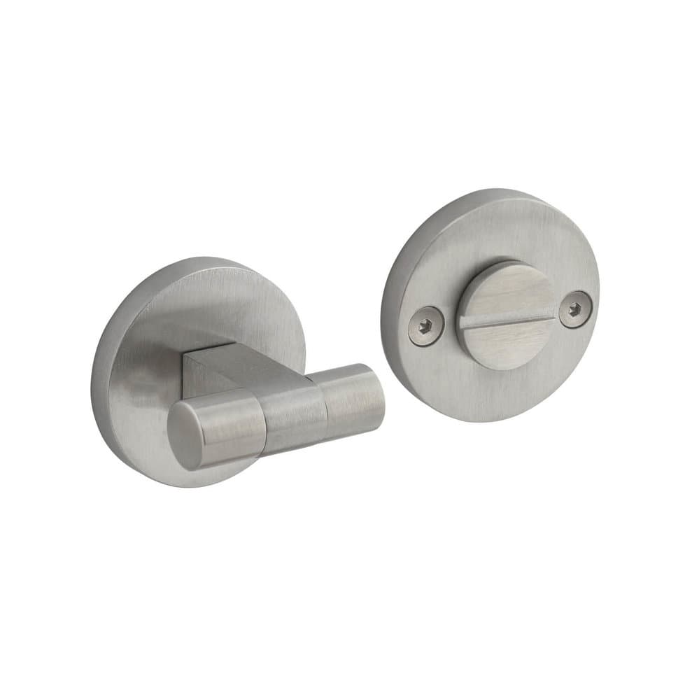 WC-Sluiting  Grand & Johnson met knop op verdekt rozet Ø55x8mm RVS geborsteld