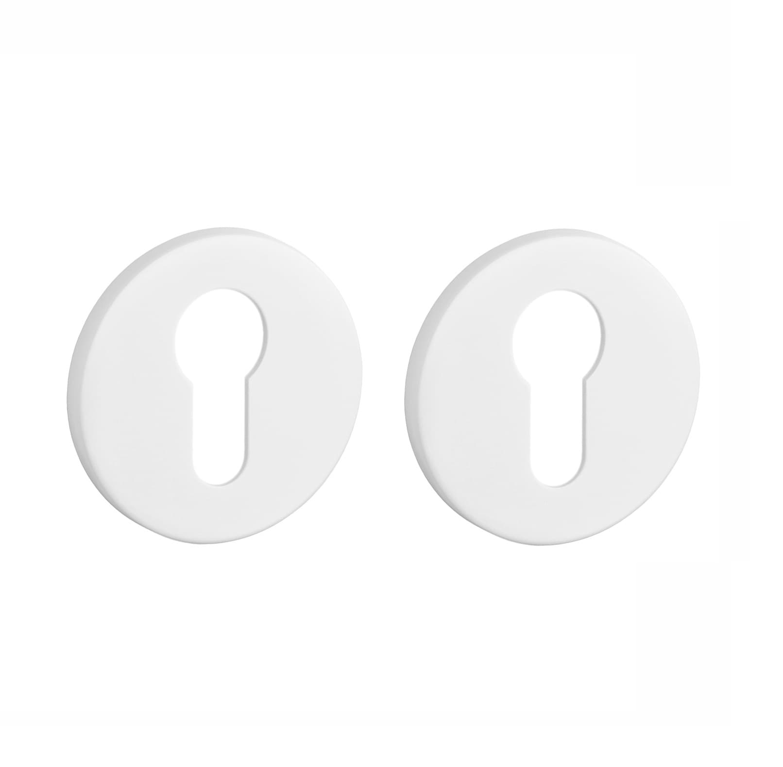 Paar witte Aprile ronde cilinderplaatjes Ø 52x5mm