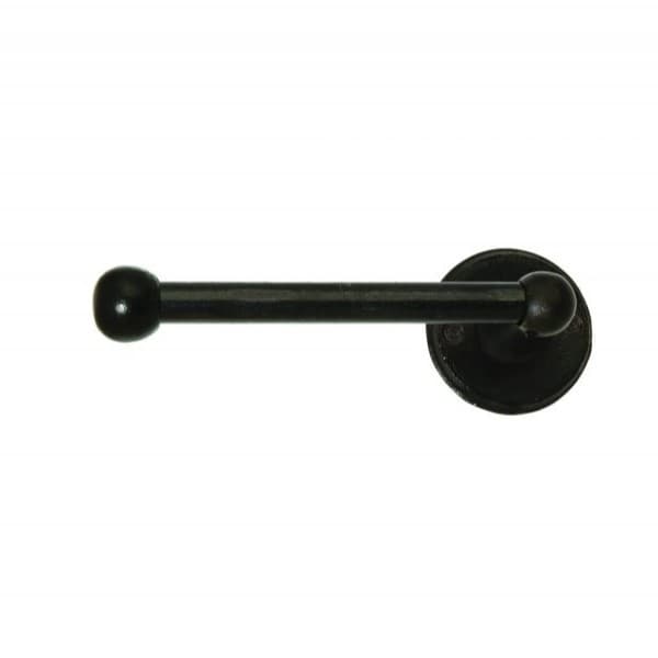 Dauby WC- rolhouder enkel - verouderd ijzer - zwart (VO)  150mm